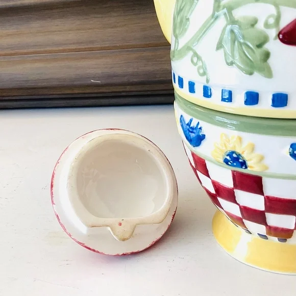 Vintage Hand Painted Tea-For-One 4 Ps Tea Pot Set County Cottage Floral Colorful